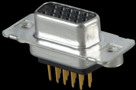 164A17209X D-SUB socket, high density, 15-pin, print, twisted