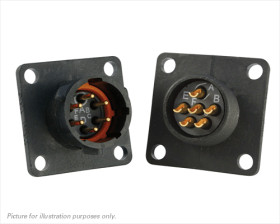 Złącze wielostykowe przemysłowe 6-pinowe Montaż na kołnierzu Wtyczka Souriau Sunbank by Eaton