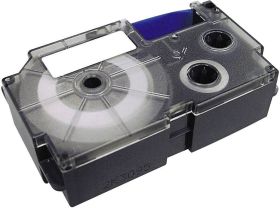 Taśma do nadruku Casio XR-12YW1, 12 mm x 8 m, Kolor taśmy: żółty / Kolor nadruku: czarny Casio XR-12YW1, 12 mm x 8 m, Ko