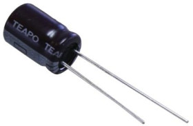 Electrolytic capacitor, 100 µF, 400 V (DC), ±20 %, radial, pitch 7.5 mm, Ø 18 mm, KSG107M400S1A5N40K