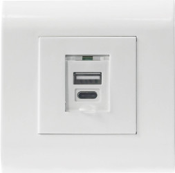 Intellinet 772228 2 x Gniazdo do ładowania USB IP20 biały