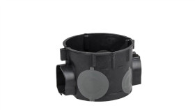 Puszka Podtynkowa 60Mm Płytka Z Membranami Przebiciowymi Czarna...