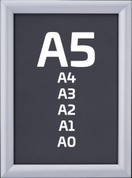 17FOM25A5S Folding frame, A5, aluminium