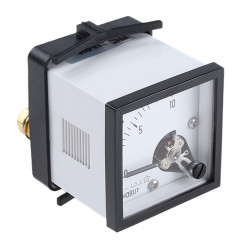 Amperomierz analogowy panelowy DC zakres 0/10A For Shunt 75mV wysokość wycięcia: 48mm wartość 0/10A For Shunt 75mV