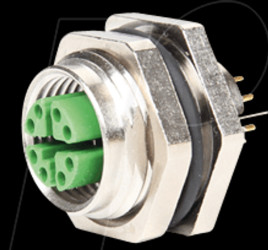 Bushing M12, 8-pin, rear mounting