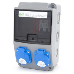 Rozdzielnica budowlana ogrodowa 2*GS 230V + zabezpieczenia + certyfikowany licznik MID, 6NO22C00L