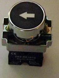 PRZYCISK STEROWNICZY STRZAŁKA BIAŁA fi22mm NO