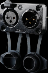 RRX3MF-Z-012-0 XLR chassis plug and socket, 3-pin, IP65