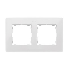SIMON82O biały/szara Ramka x2, 8200620-030