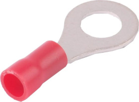 Końcówka kablowa izolowana oczkowa Cu M6 100szt czerwona OKR6