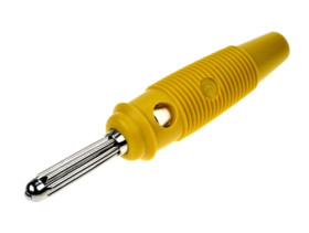 BUELA20 wtyk bananowy na przewód 60V / 16A żółty