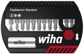 Bity Wiha WIHA - 39049 - Bit Set FlipSelector 15-teilig 25 mm Gürtelclip 39049 1 szt. płaski, krzyżakowy Phillips, krzyż