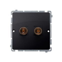 Simon Basic Gniazdo głośnikowe pojedyncze grafit matowy BMGL2.02/28