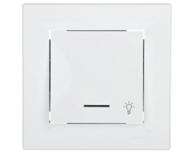 Przycisk Asfora światło z podświetleniem biały z ramką EPH1800121