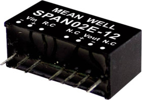 MW Mean Well SPAN02A-12 Moduł przetwornicy DC/DC SPAN02A-12, 2 W, 167 mA, 1 szt.