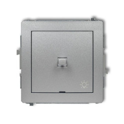 DECO Przycisk /światło/ w stylu amerykańskim srebrny metalik 7DWPUS-5