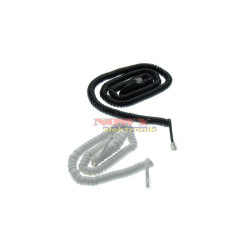 Kabel telef. spiralny 7m Biały