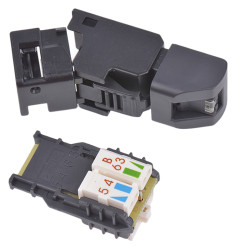 Złącze RJ45 Męski Złącze RJ45 Montaż na kablu Cat6a Telegartner, proste, 8P8C-żyłowe