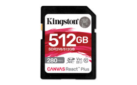 Karta SD SDXC, 512 GB, Kingston Canvas React Plus V60