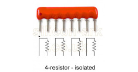 150 Ohm x4 isolated resistor network (L08-3S-151) - Beckman Industries