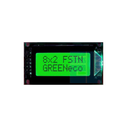 WYŚWIETLACZ LCD 2x8 K/G PURE GREEN 8x2 CYRYLICA