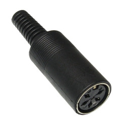 Gniazdo DIN 5p na kabel 240°