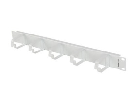 ORGANIZER KABLI 19 1U Z 5 METALOWYMI UCHWYTAMI TYP B SZARY LANBERG AK-1701-S