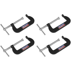Sealey GCC02 Junior C-Clamp Set 76mm x 35mm 4pc