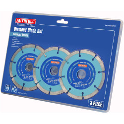Faithfull GM3011522PK3 Contract Diamond Blades 115 x 22.2mm (Pack 3)
