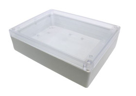 Obudowa ogólnego użytku Poliwęglan szerokość zew. 165 mm długość zew. 220 mm wys. zew. 60 mm Hammond IP65 Jasnoszary