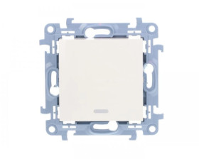 Simon 10 łącznik jednobiegunowy z podświetleniem LED 10AX IP20 biały CW1L.01/11