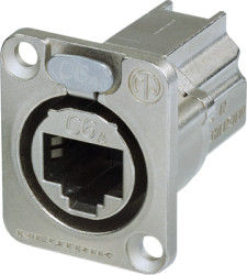 Modular adapter, RJ45 socket to RJ45 socket, straight, Cat 6A, NE8FDX-P6