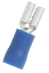 Konektor płaski Żeński 0.5 x 4.75mm 1.5 → 2.5 mm², 16 → 14 AWG długość 19.4mm Izolacja: Izolowane Cyna