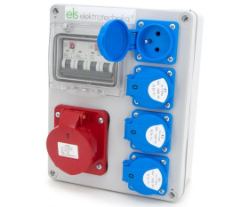 Rozdzielnica budowlana Mikołajki 16/5 + 4*GS + zabezpieczenia, obudowa naścienna, 4NO41C11C0