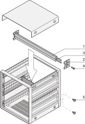 Poręcz szafy, typ: Szyna pozioma, Aluminium