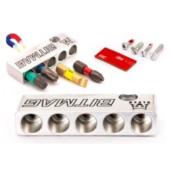 Uchwyt metalowy magnetyczny magazynek na bity aluminiowy BITMAG