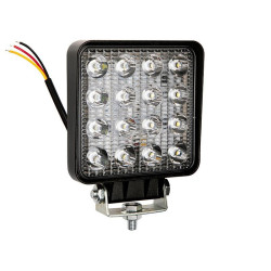 Lampa LED halogen 16x3W 12V-24V robocza kwadratowa IP65