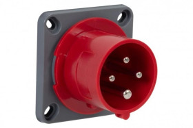 Wtyk siłowy tablicowy odbiornikowy 16A 4p IP44/FE/