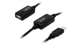 Ua0143 Repeater Usb 2.0 O Długości 10M, Usb A/Usb A, Czarny