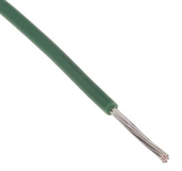 Przewód jednożyłowy linkowy, Przewód instalacyjny, 0,2 mm², 11/0,16 mm, 24 AWG, MPPE, 600 V, Zielony, dł. 100m, RS PRO