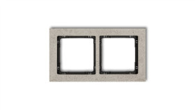 Deco Ramka Uniwersalna Podwójna - Beton (Ramka: Jasnoszara Spód: Czarny)...