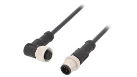 M12a05ml12afrsb001 Kabel Do Czujników/Automatyki 5Pin M12-M12 1M Wtyk Wtyk