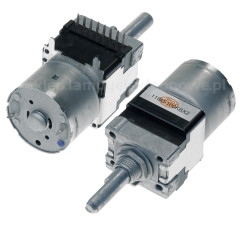Potencjometr obrotowy 2x100k B RK168 kontur z silnikiem Alps