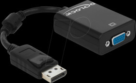61848 Adapter DisplayPort 1.2 male > VGA female black