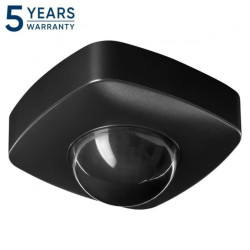 Czujnik ruchu i obecności 360st, IP65 2000W 3 sensory czarny 5 lat gwarancji OR-CR-255/B