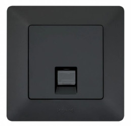 VALENA LIFE gniazdo 1 x RJ45 kat. 6 utp czarne 756342