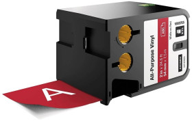 Taśma winylowa trwała do drukarek XTL 54mm x 7m biały na czerwonym 1868765