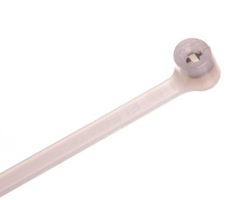 Opaska kablowa 250x4,5 biała 2-LOCK zęby stalowe BMBT2548 /100szt./