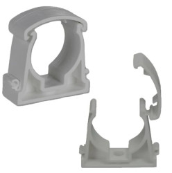 Uchwyt do Rur Kablowych Peszla Zamykany 16mm UZ-16 Szary 1szt AKS Zielonka