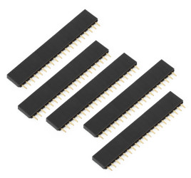 Opencircuit Female header 20 pin - 2.54mm - 5 stuks